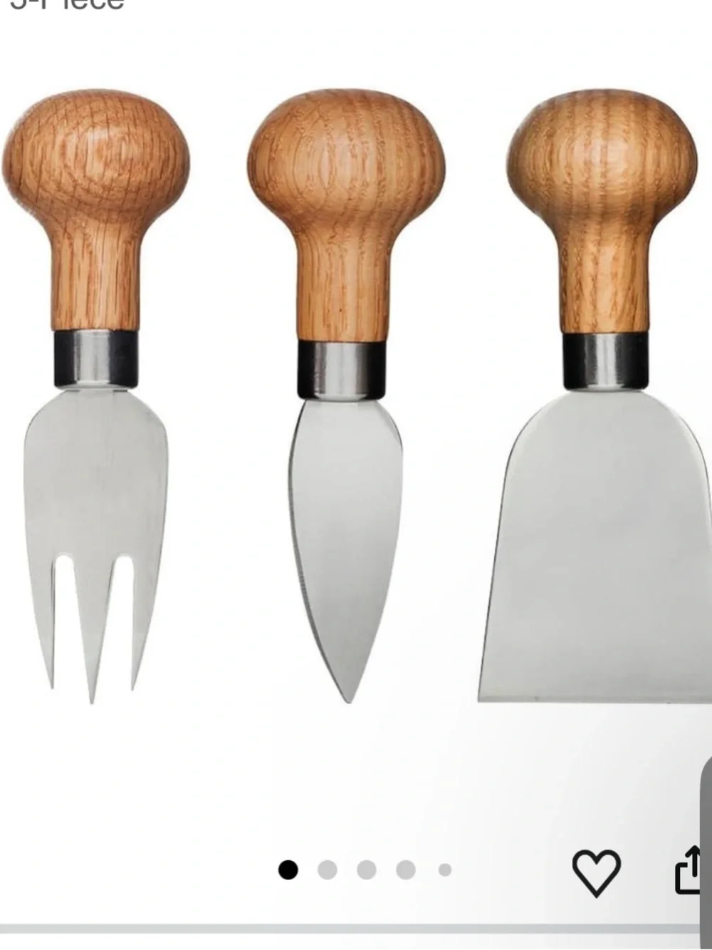 Sagaform Nature 3-piece cheese knife set